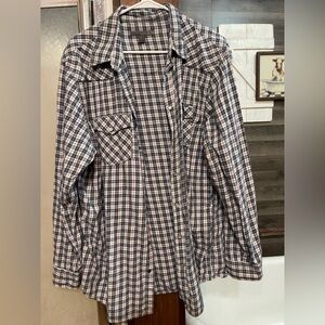 Men’s Old Navy Plaid Pearl Snap Button-Up Shirt